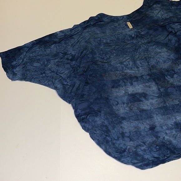 Gypsy 05 Blue Tie Dyed Cotton Boho Kimono - Women’s Size Large - Picture 3 of 8